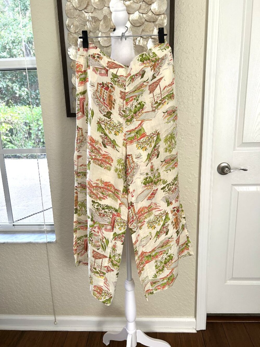 Cynthia Rowley Positano Scenic Wide Leg Linen Pants